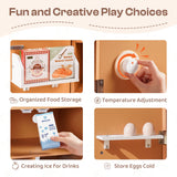 ROBUD Wooden Caramel Refrigerator