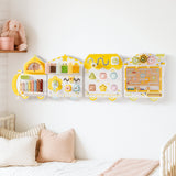 ROBUD Wooden Spring Train Busy Board
