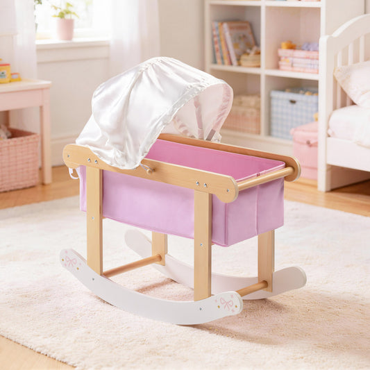 ROBUD Ballet Series - Wooden Doll Rocking Cradle