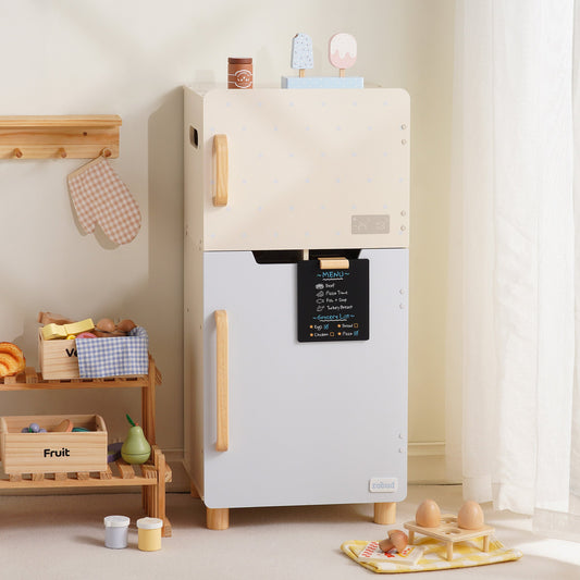 ROBUD Wooden Toy Fridge Playset
