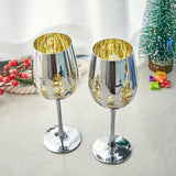 Crystal Christmas Tree Stemmed Wine & Water Glasses - Set of 2