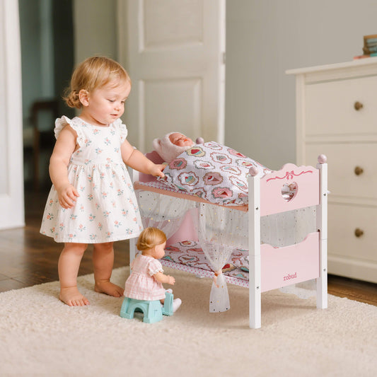 ROBUD Pink Princess Bunk Bed