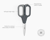 PlusCut™ Grey Scissors with Integrated Box Cutter
