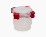Nest™ Lock 4-Piece Red 1L Round Food Container Set