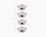 Nest™ Lock 4-Piece Red 1L Round Food Container Set