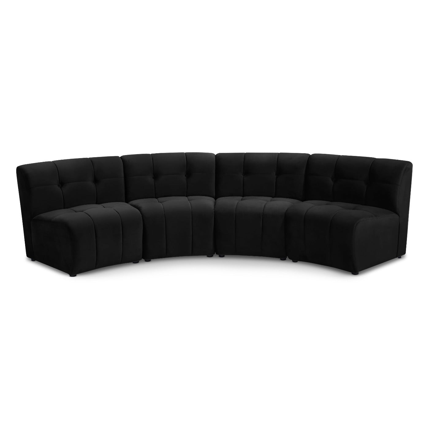 Limitless Modular Velvet 4pc. Sectional