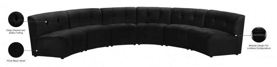 Limitless Modular Velvet 6pc. Sectional