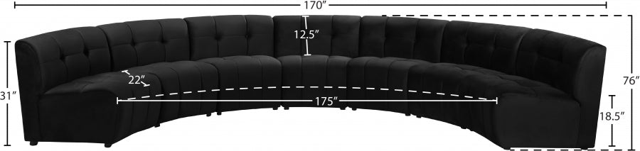 Limitless Modular Velvet 7pc. Sectional