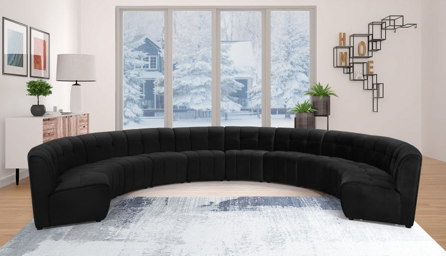 Limitless Modular Velvet 10pc. Sectional