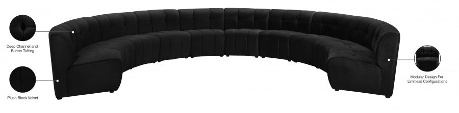 Limitless Modular Velvet 10pc. Sectional