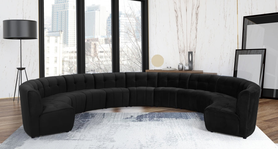 Limitless Modular Velvet 11pc. Sectional