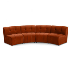 Limitless Modular Velvet 4pc. Sectional