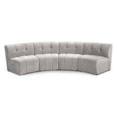 Limitless Modular Velvet 4pc. Sectional