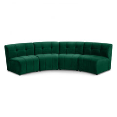 Limitless Modular Velvet 4pc. Sectional