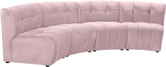 Limitless Modular Velvet 4pc. Sectional