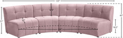 Limitless Modular Velvet 4pc. Sectional