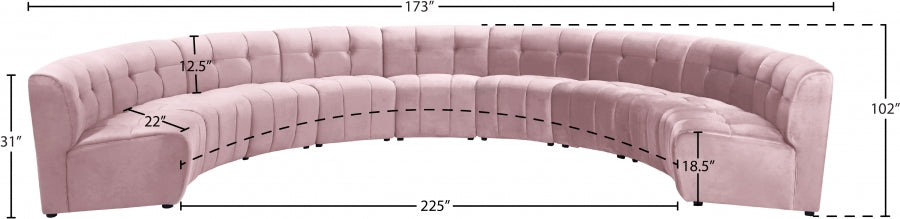 Limitless Modular Velvet 9pc. Sectional