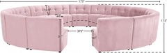 Limitless Modular Velvet 15pc. Sectional