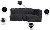 Arc Vegan Leather Modular Sofa - Modern Elegance with Deep Channel Tufting for Versatile Living Spaces