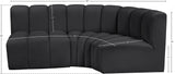 Arc Vegan Leather Modular Sofa - Modern Elegance with Deep Channel Tufting for Versatile Living Spaces