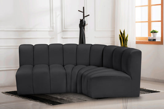 Arc Vegan Leather Modular Sofa - Modern Elegance with Deep Channel Tufting for Versatile Living Spaces