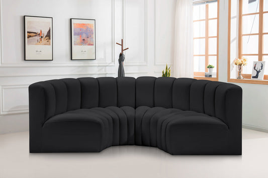 Arc Vegan Leather Modular Sofa - Elevate Your Space with Luxurious Design and Versatile Style Options