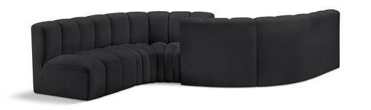 Arc Vegan Leather Modular Sofa - Elegant Design with Deep Channel Tufting for Modern Living Spaces