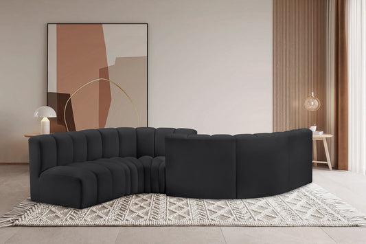 Arc Vegan Leather Modular Sofa - Elegant Design with Deep Channel Tufting for Modern Living Spaces
