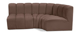 Arc Vegan Leather Modular Sofa - Modern Elegance with Deep Channel Tufting for Versatile Living Spaces