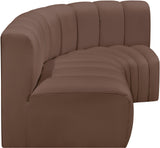 Arc Vegan Leather Modular Sofa - Modern Elegance with Deep Channel Tufting for Versatile Living Spaces