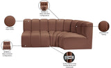 Arc Vegan Leather Modular Sofa - Modern Elegance with Deep Channel Tufting for Versatile Living Spaces