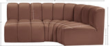 Arc Vegan Leather Modular Sofa - Modern Elegance with Deep Channel Tufting for Versatile Living Spaces