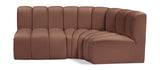 Arc Vegan Leather Modular Sofa - Modern Elegance with Deep Channel Tufting for Versatile Living Spaces