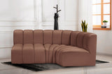 Arc Vegan Leather Modular Sofa - Modern Elegance with Deep Channel Tufting for Versatile Living Spaces
