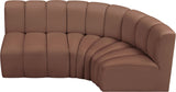Arc Vegan Leather Modular Sofa - Modern Elegance with Deep Channel Tufting for Versatile Living Spaces