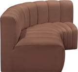 Arc Vegan Leather Modular Sofa - Modern Elegance with Deep Channel Tufting for Versatile Living Spaces