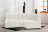 Arc Vegan Leather Modular Sofa - Modern Elegance with Deep Channel Tufting for Versatile Living Spaces