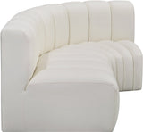 Arc Vegan Leather Modular Sofa - Modern Elegance with Deep Channel Tufting for Versatile Living Spaces