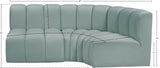 Arc Vegan Leather Modular Sofa - Modern Elegance with Deep Channel Tufting for Versatile Living Spaces
