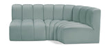Arc Vegan Leather Modular Sofa - Modern Elegance with Deep Channel Tufting for Versatile Living Spaces