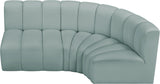 Arc Vegan Leather Modular Sofa - Modern Elegance with Deep Channel Tufting for Versatile Living Spaces