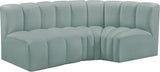 Arc Vegan Leather Modular Sofa - Modern Elegance with Deep Channel Tufting for Versatile Living Spaces