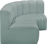 Arc Vegan Leather Modular Sofa - Modern Elegance with Deep Channel Tufting for Versatile Living Spaces