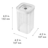 ZWILLING Fresh & Save Cube Boxes, Plasic, Airtight Dry Food Storage Container, Small Medium Height Cube, 2S Container, .87-qt