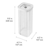 ZWILLING Fresh & Save Cube Boxes, Plasic, Airtight Dry Food Storage Container, Small Tall Cube, 3S Container, 1.4-qt