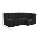 Arc Vegan Leather Modular Sofa - Modern Elegance with Deep Channel Tufting for Versatile Living Spaces