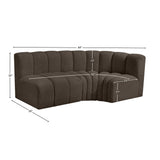Arc Vegan Leather Modular Sofa - Modern Elegance with Deep Channel Tufting for Versatile Living Spaces