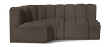 Arc Vegan Leather Modular Sofa - Modern Elegance with Deep Channel Tufting for Versatile Living Spaces