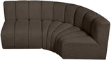 Arc Vegan Leather Modular Sofa - Modern Elegance with Deep Channel Tufting for Versatile Living Spaces