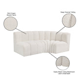 Arc Vegan Leather Modular Sofa - Modern Elegance with Deep Channel Tufting for Versatile Living Spaces